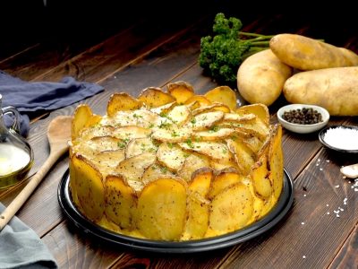 کیک سیب زمینی با ژامبون و پنیر